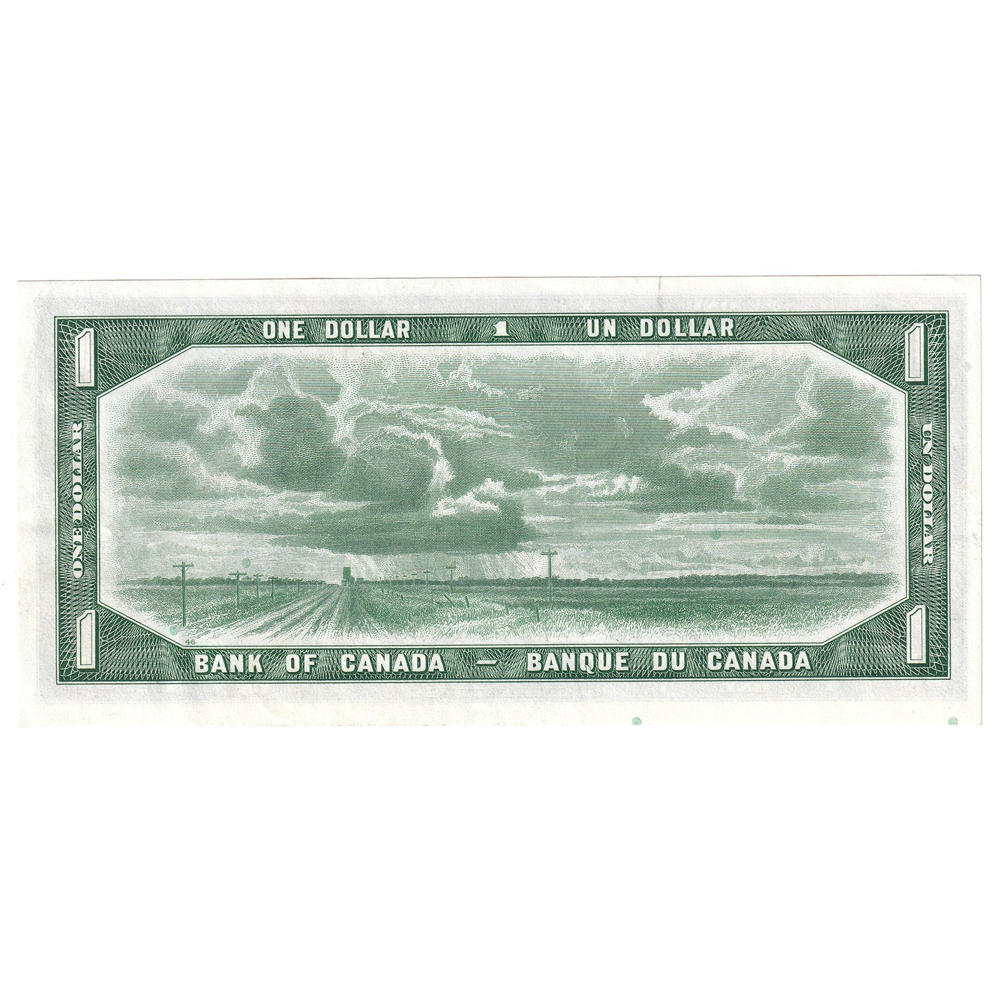 BC-37a 1954 Canada $1 Beattie-Coyne, D/L, Almost Uncirculated (AU50)