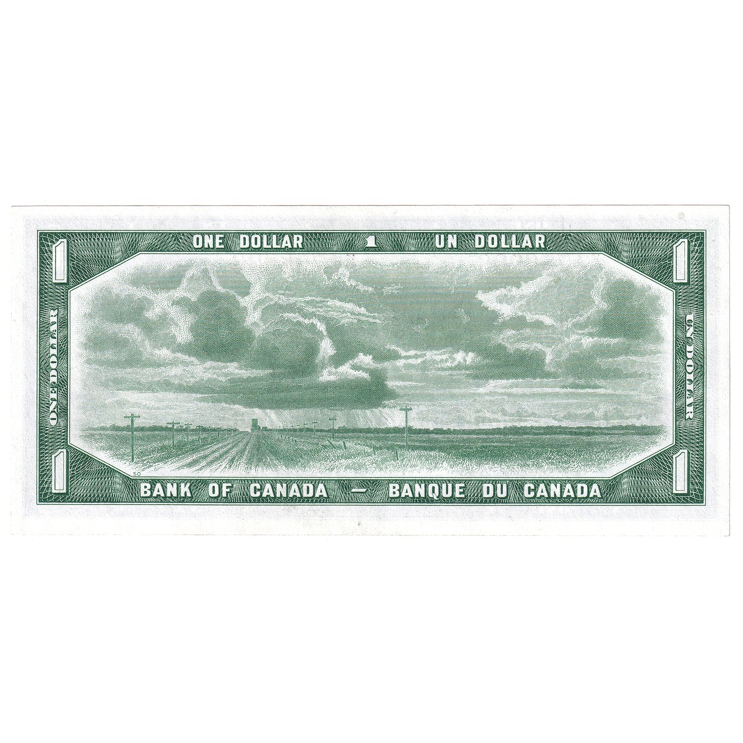 BC-37a 1954 Canada $1 Beattie-Coyne, K/L, Almost Uncirculated (AU50)