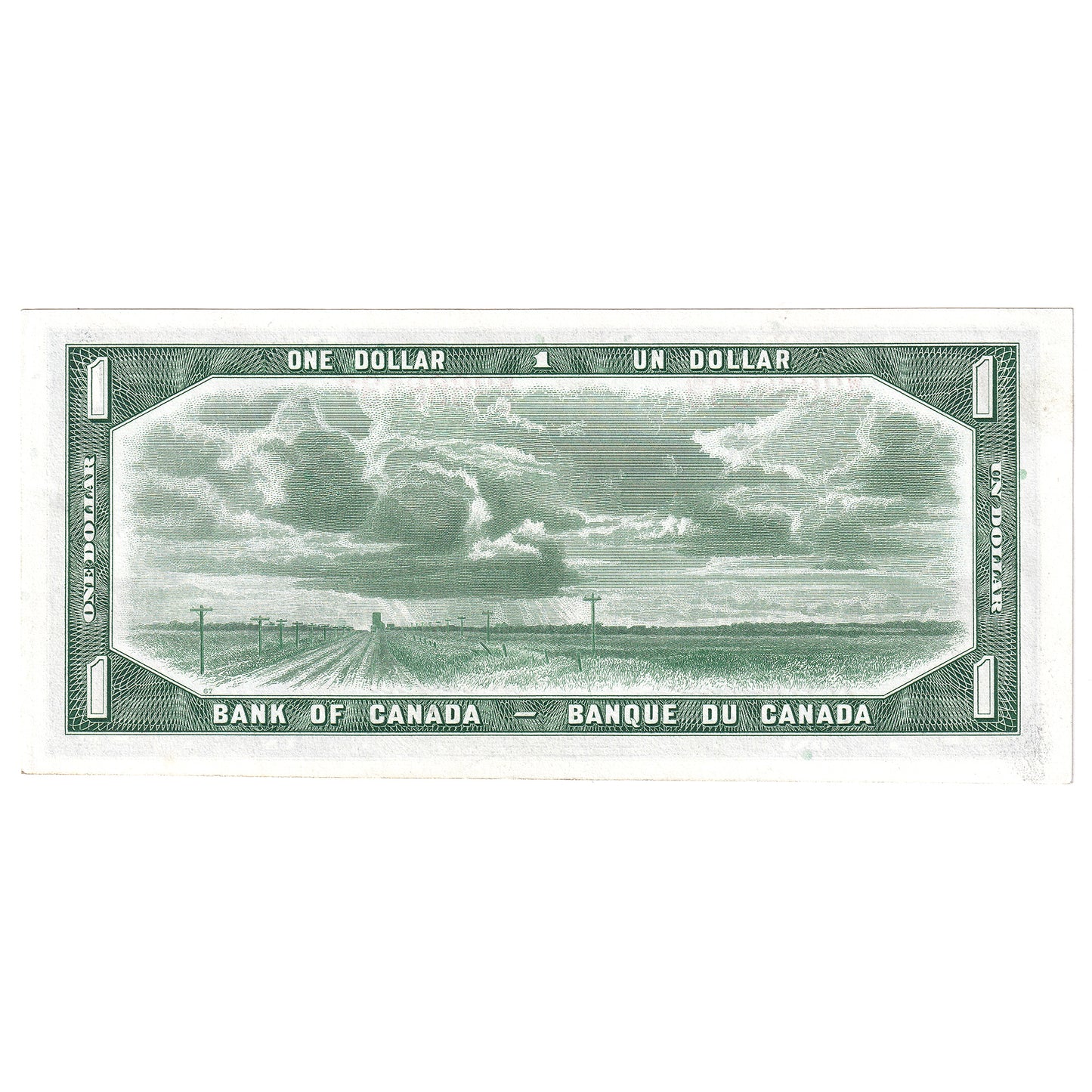 BC-37a 1954 Canada $1 Beattie-Coyne, W/L, AU-UNC (AU55)
