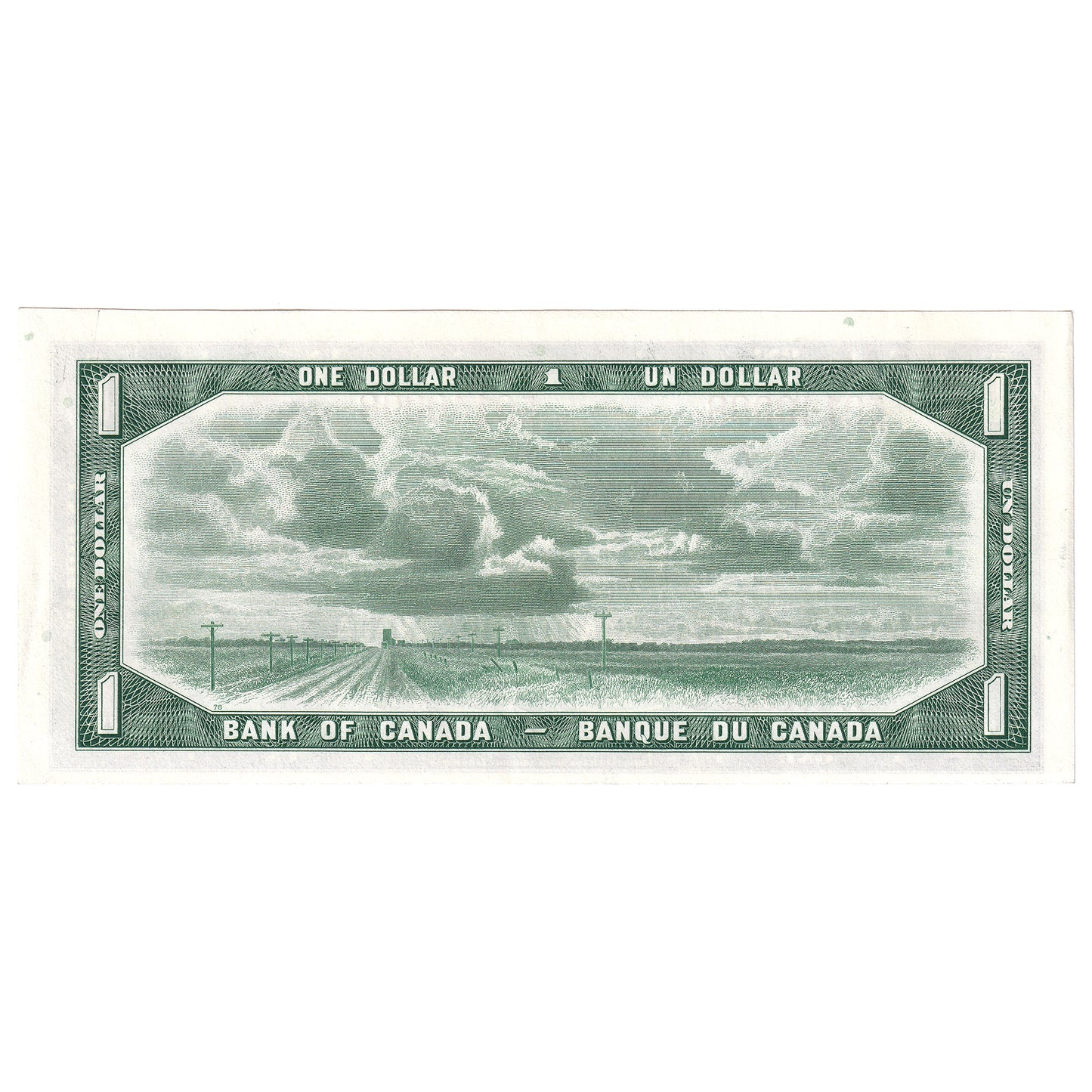 BC-37a 1954 Canada $1 Beattie-Coyne, E/N, Almost Uncirculated (AU50)