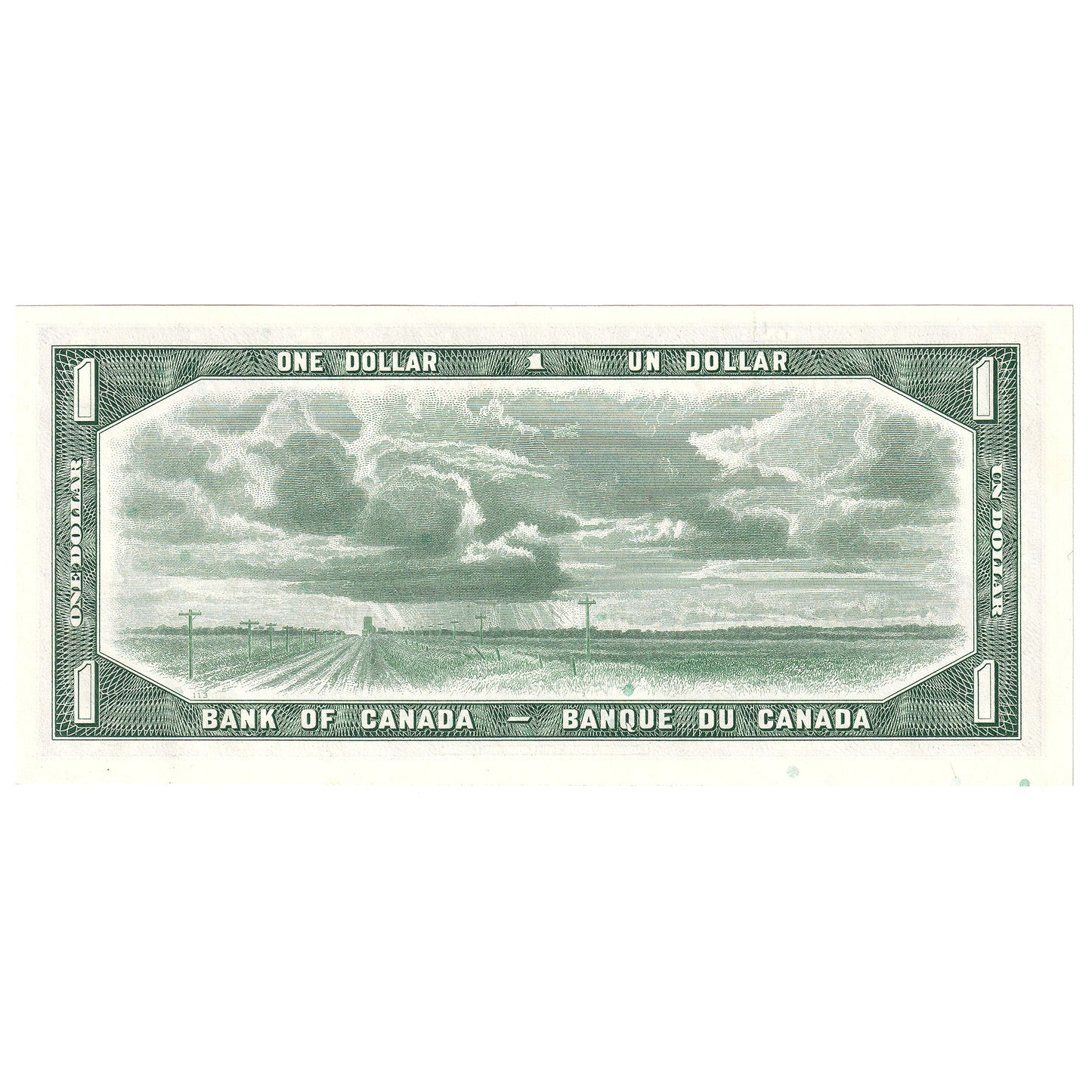 BC-37b 1954 Canada $1 Beattie-Rasminsky, E/O, Uncirculated (MS60)