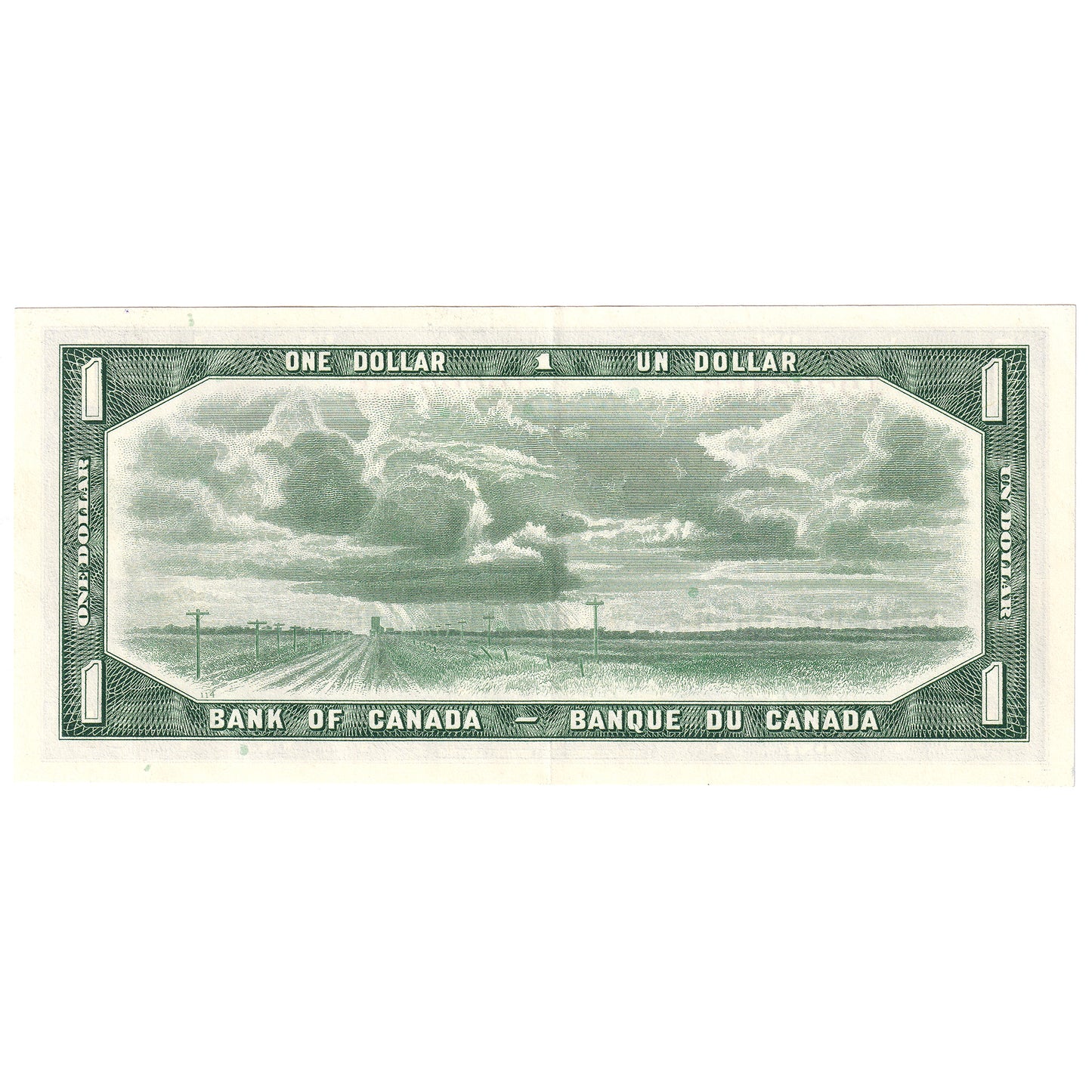 BC-37b 1954 Canada $1 Beattie-Rasminsky, T/O, EF-AU (EF45)