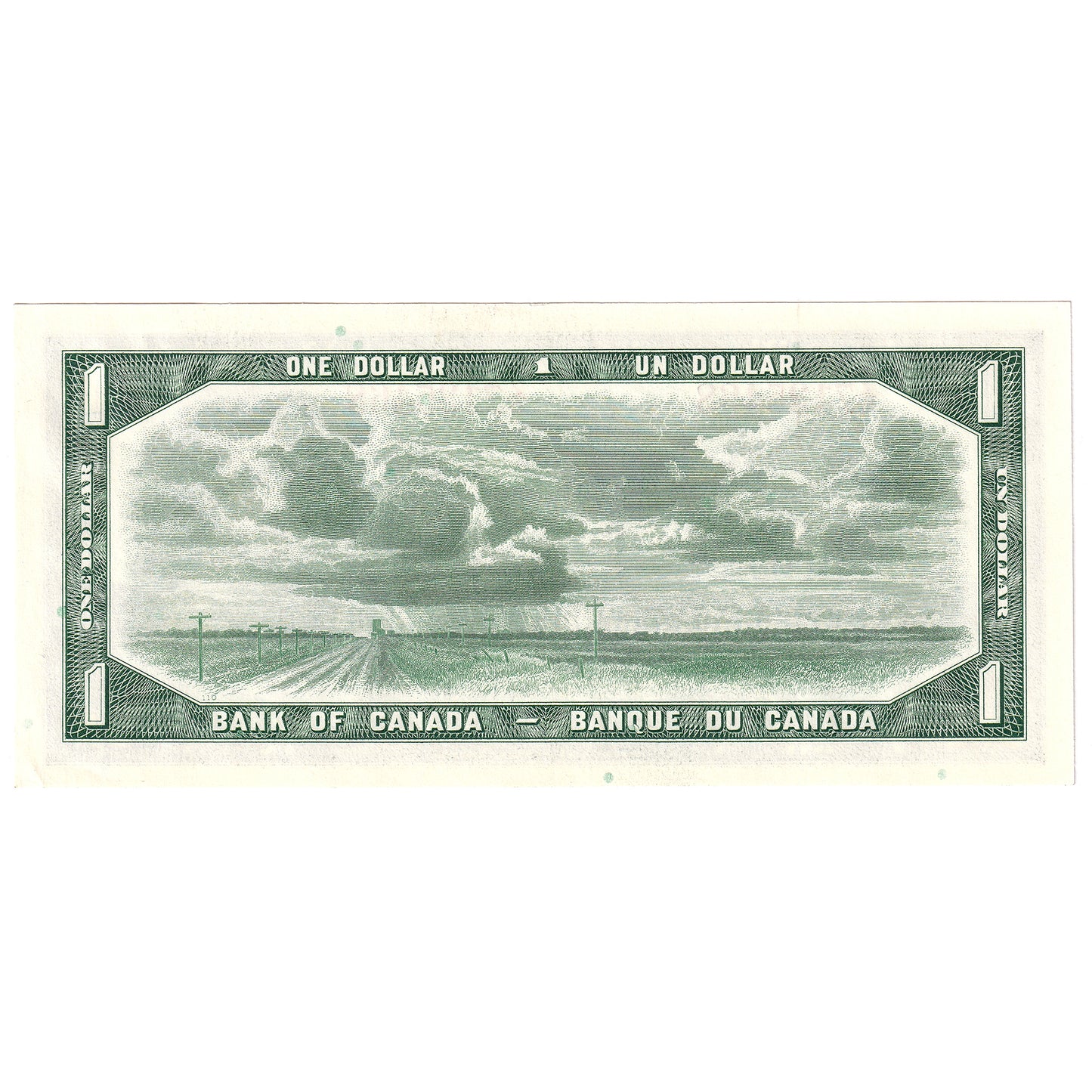 BC-37b 1954 Canada $1 Beattie-Rasminsky, Z/O, AU-UNC
