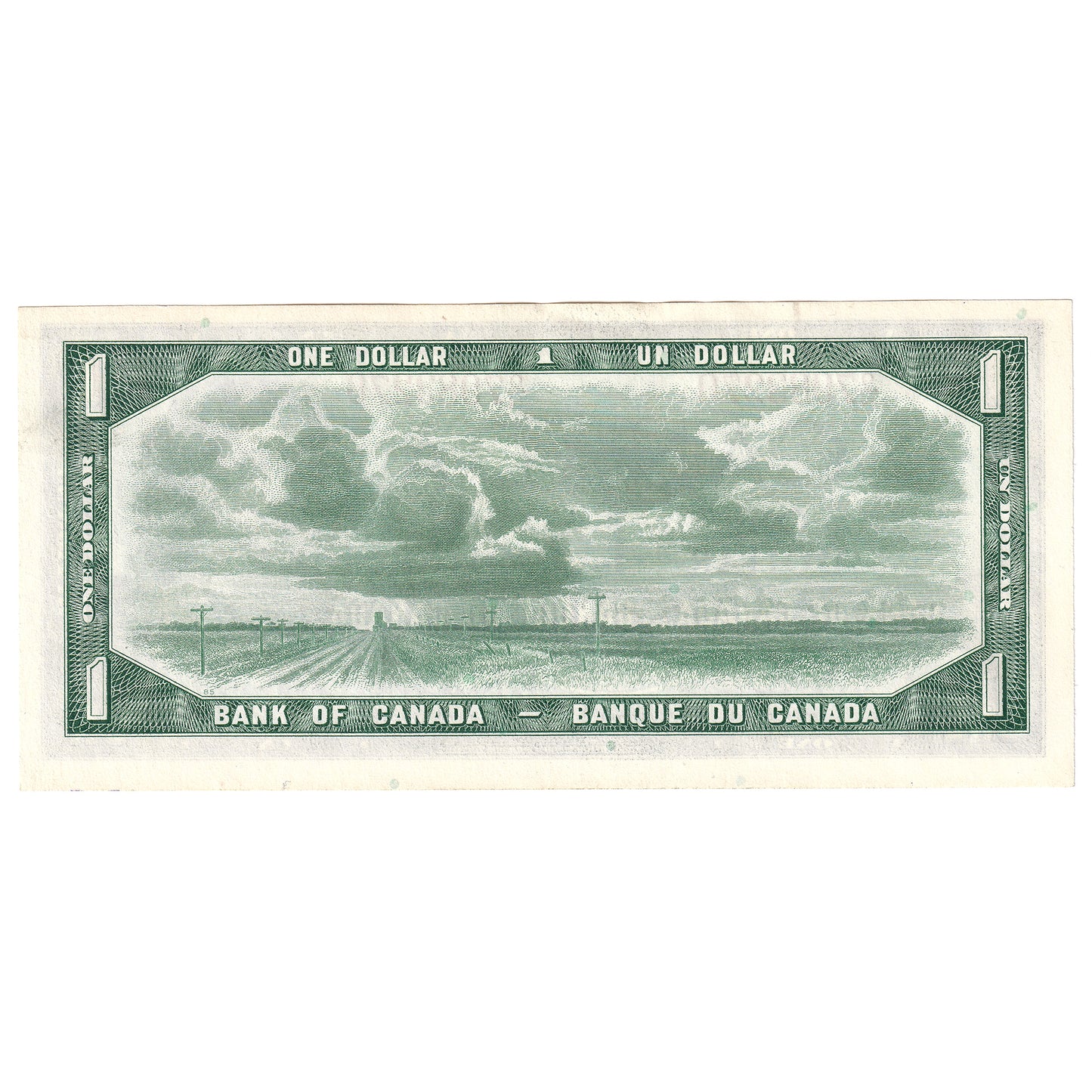 BC-37b 1954 Canada $1 Beattie-Rasminsky, O/N, AU-UNC
