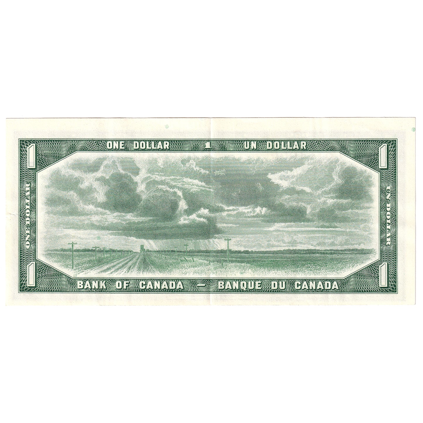 BC-37b 1954 Canada $1 Beattie-Rasminsky, L/Y, EF