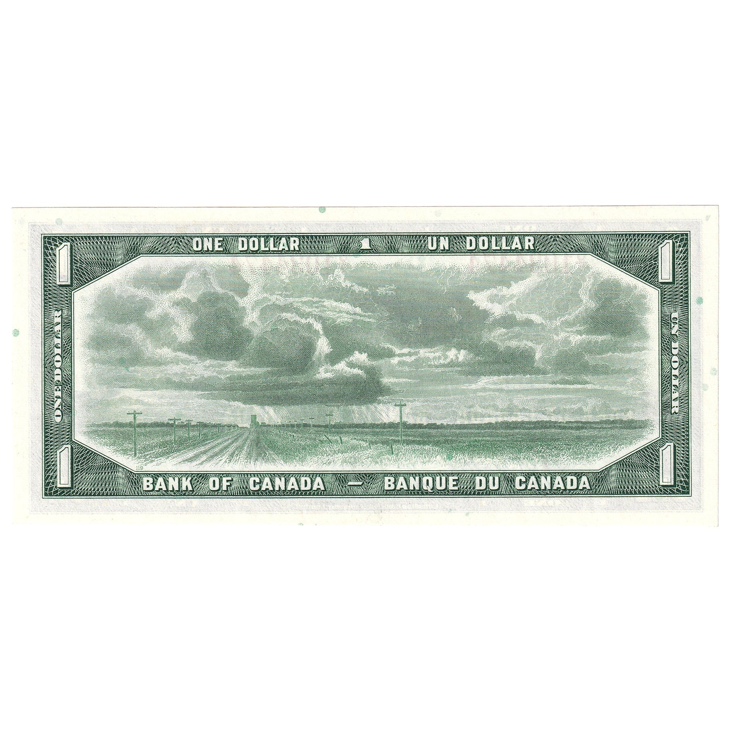 BC-37b 1954 Canada $1 Beattie-Rasminsky, O/Y, CUNC