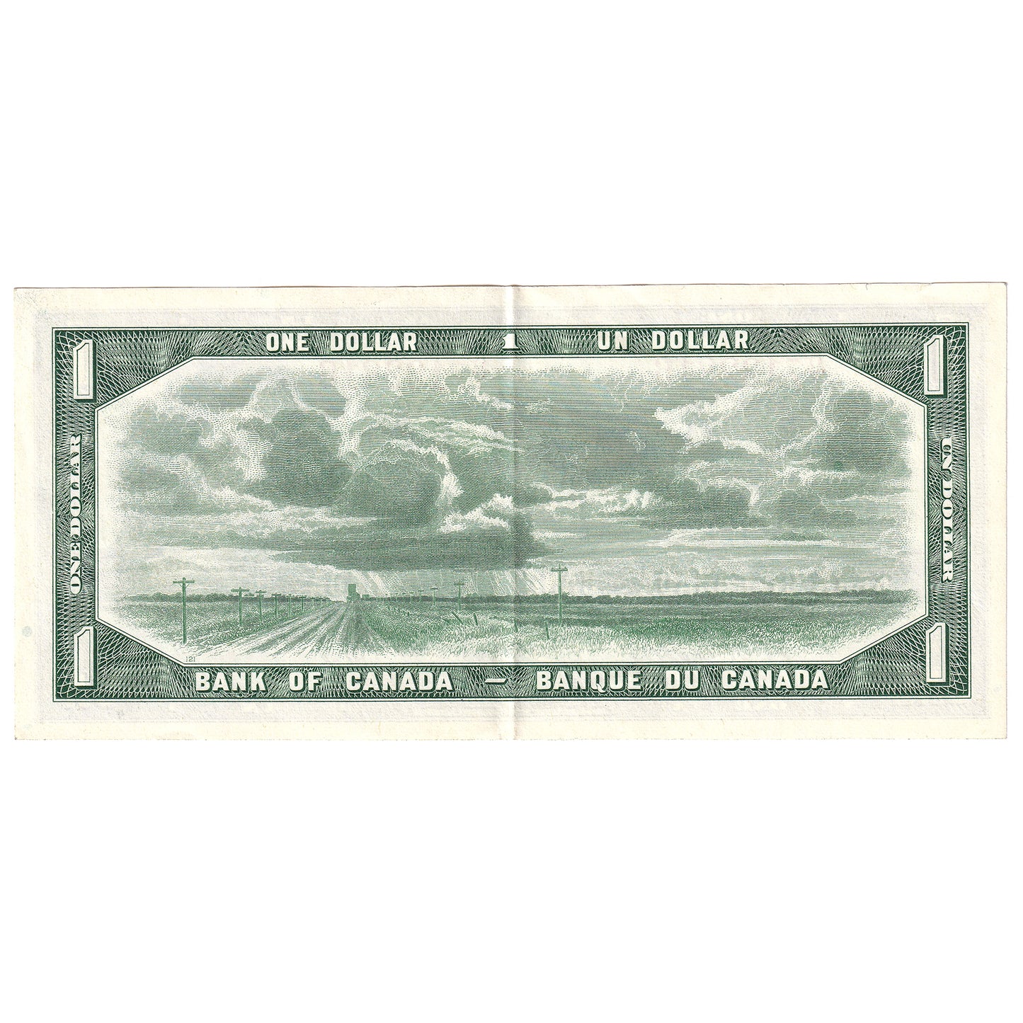 BC-37 1954 Canada $1 Beattie-Rasminsky, O/Y, EF-AU (EF45)