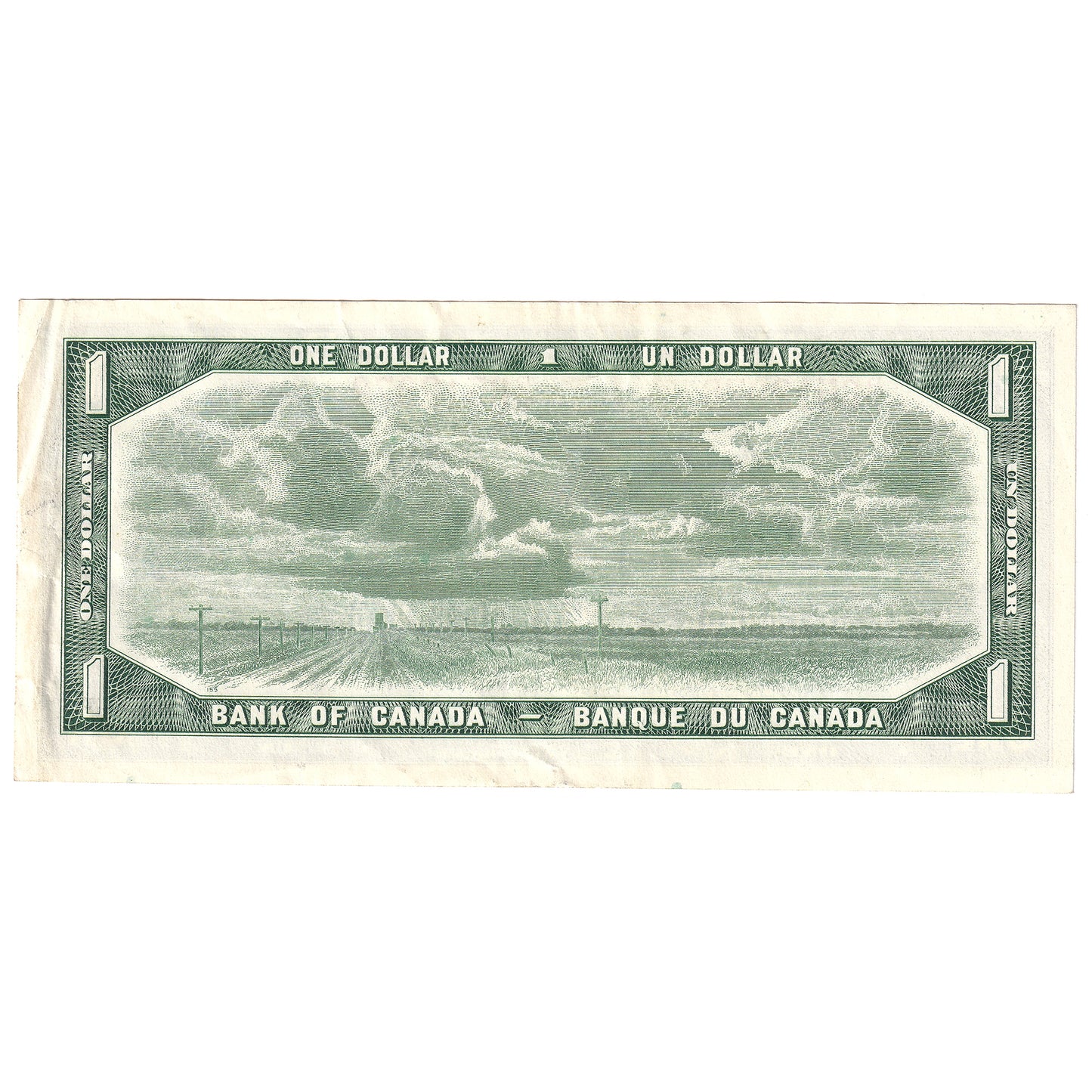 BC-37b-i 1954 Canada $1 Beattie-Rasminsky, B/F, EF