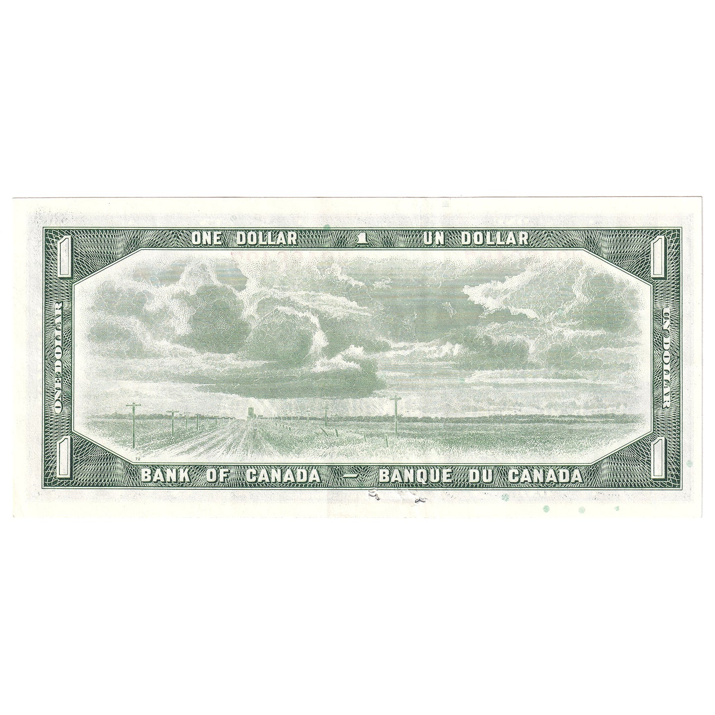 BC-37b-i 1954 Canada $1 Beattie-Rasminsky, N/P, Extra Fine (EF40)