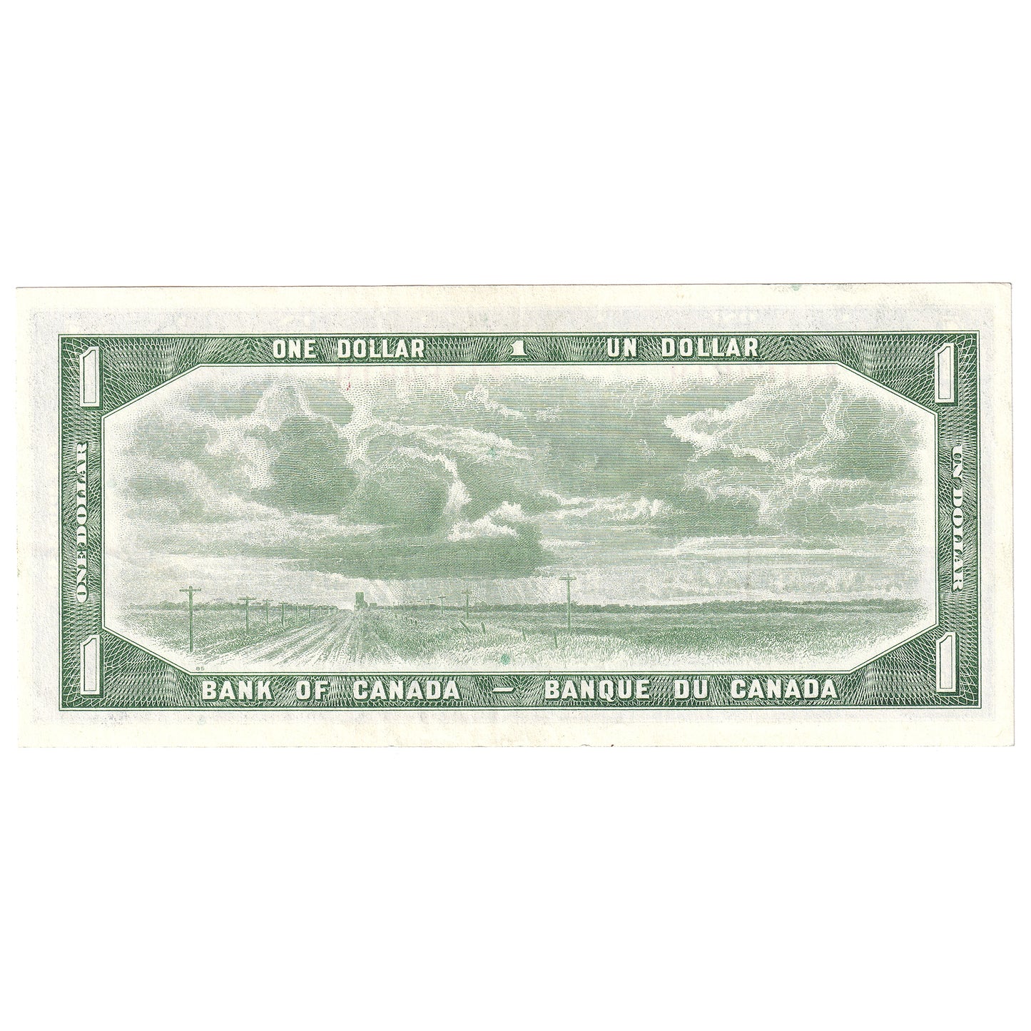 BC-37b-i 1954 Canada $1 Beattie-Rasminsky, W/P, EF-AU (EF45)
