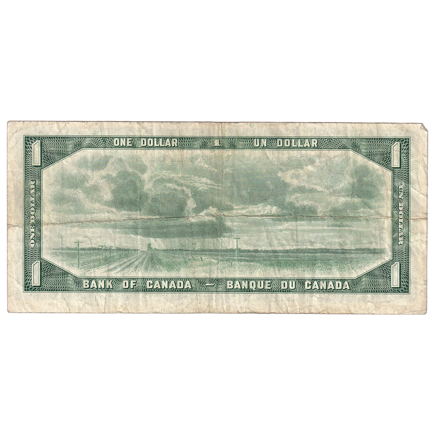 BC-37bA 1954 Canada $1 Beattie-Rasminsky, *D/O, F-VF
