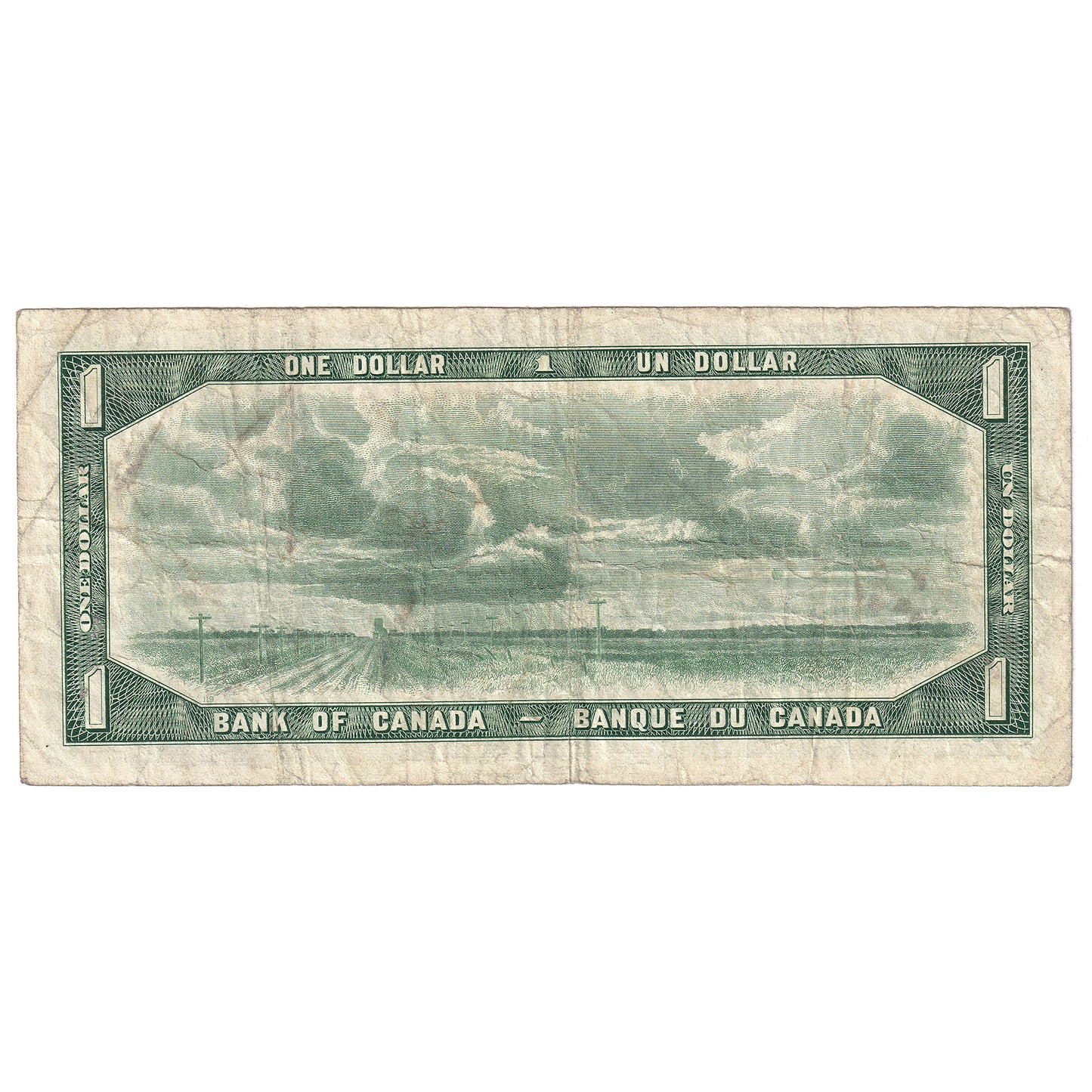 BC-37bA 1954 Canada $1 Beattie-Rasminsky, *O/Y, F-VF