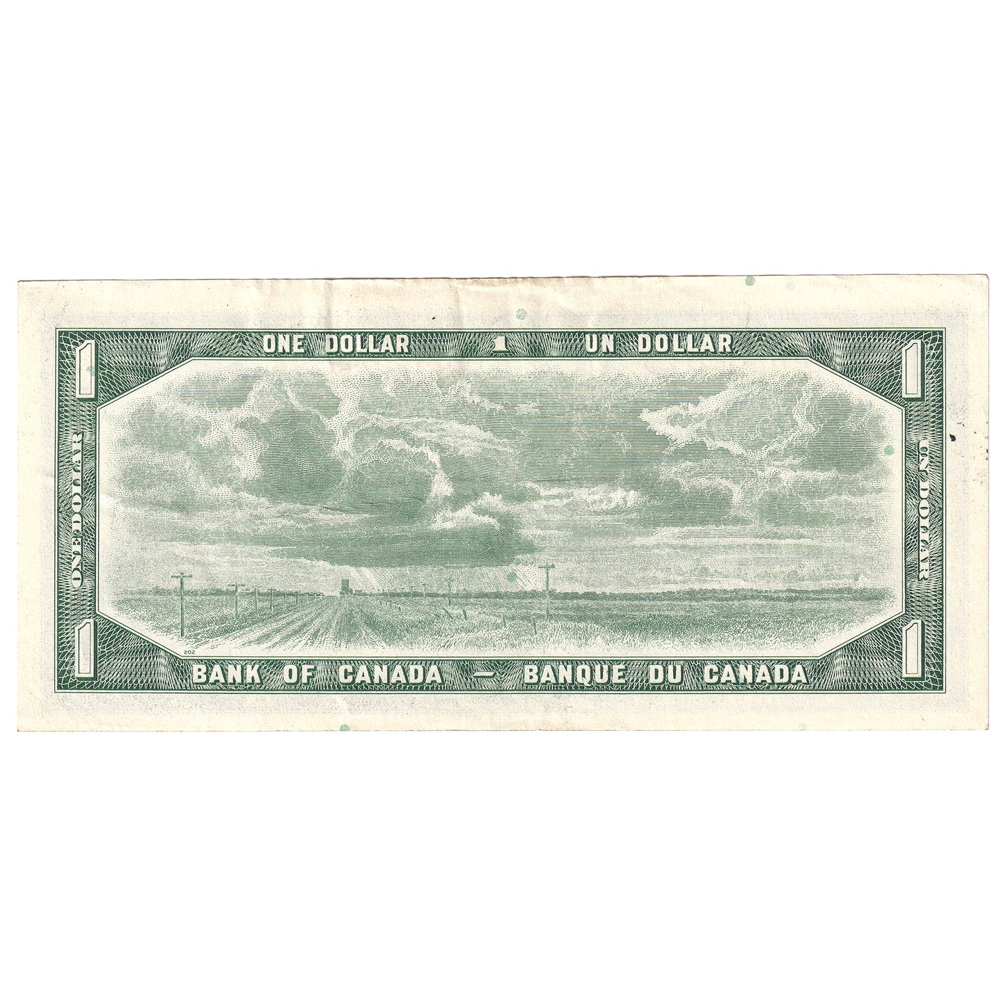 BC-37c 1954 Canada $1 Bouey-Rasminsky, P/F, Almost Uncirculated (AU50)