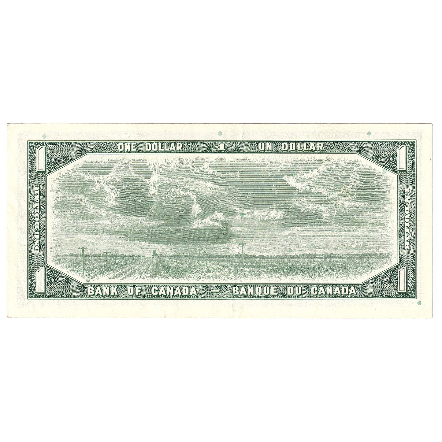 BC-37c 1954 Canada $1 Bouey-Rasminsky, S/F, EF-AU (EF45)