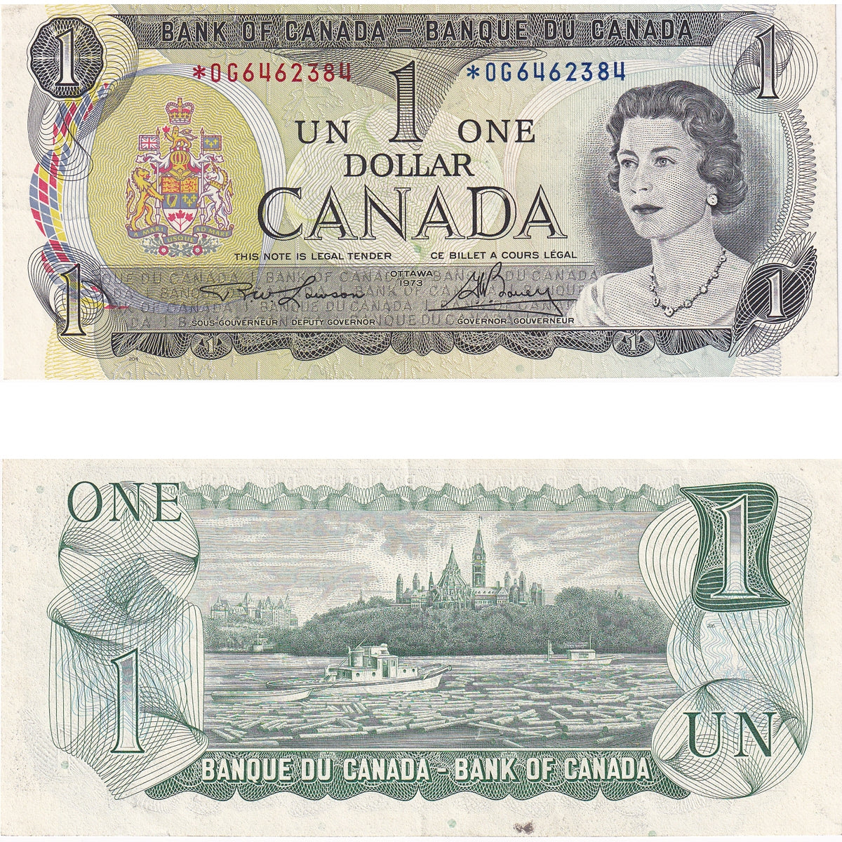 BC-46aA 1973 Canada $1 Lawson-Bouey, *OG, AU