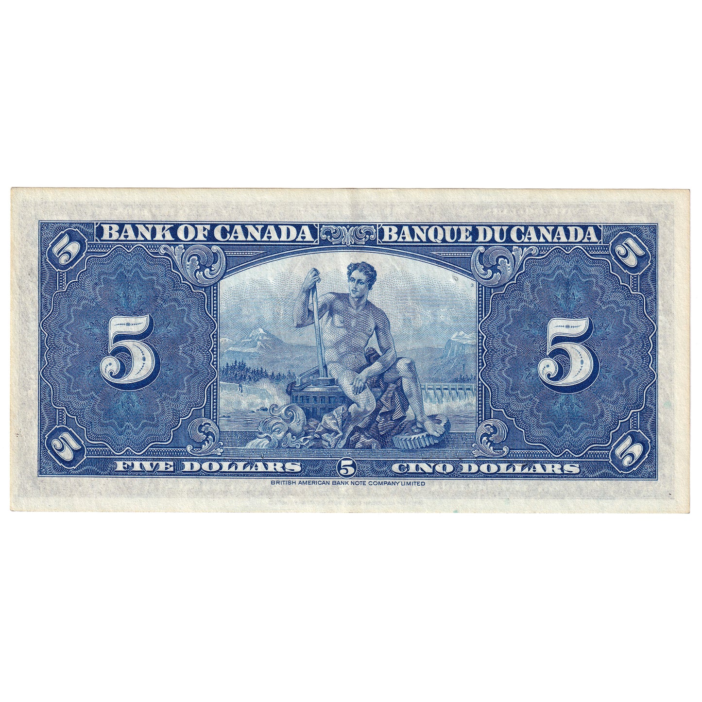 BC-23b 1937 Canada $5 Gordon-Towers, H/C, AU