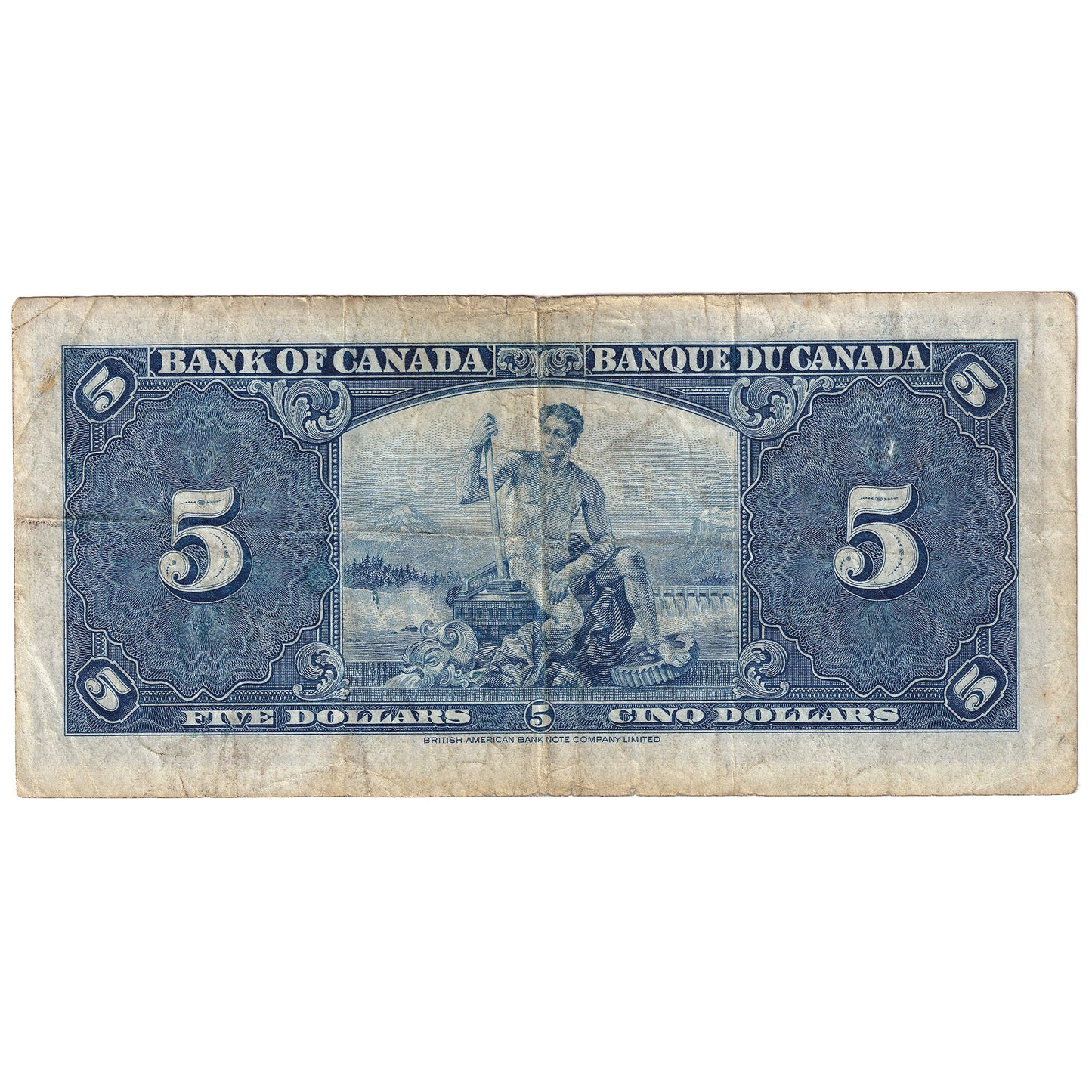 BC-23c 1937 Canada $5 Coyne-Towers, E/S, F-VF