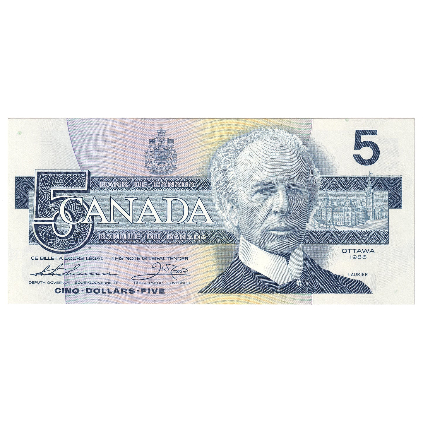 BC-56b 1986 Canada $5 Thiessen-Crow, EPD, AU