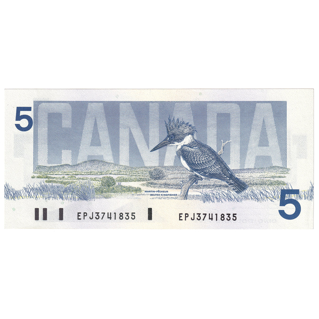 BC-56b 1986 Canada $5 Thiessen-Crow, EPJ, AU-UNC