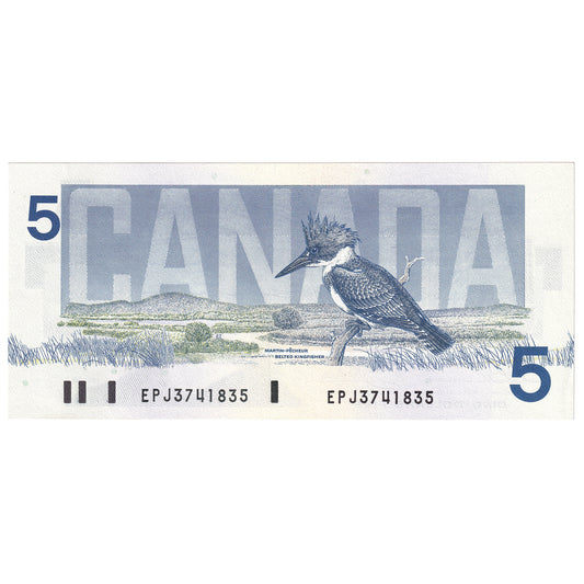 BC-56b 1986 Canada $5 Thiessen-Crow, EPJ, AU-UNC