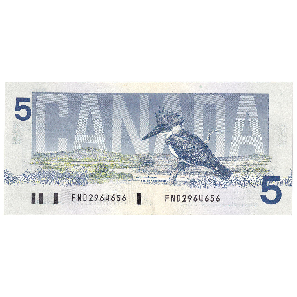 BC-56b 1986 Canada $5 Thiessen-Crow, FND, AU