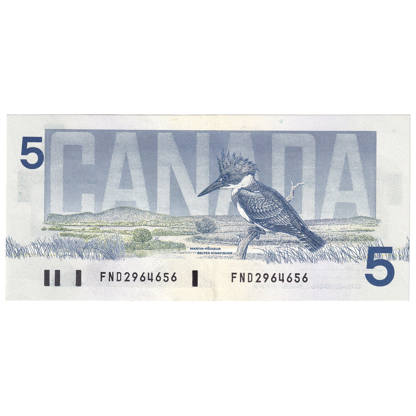 BC-56b 1986 Canada $5 Thiessen-Crow, FND, AU