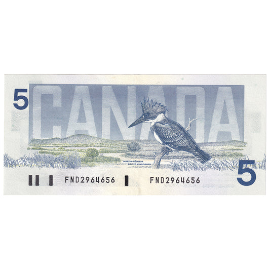 BC-56b 1986 Canada $5 Thiessen-Crow, FND, AU
