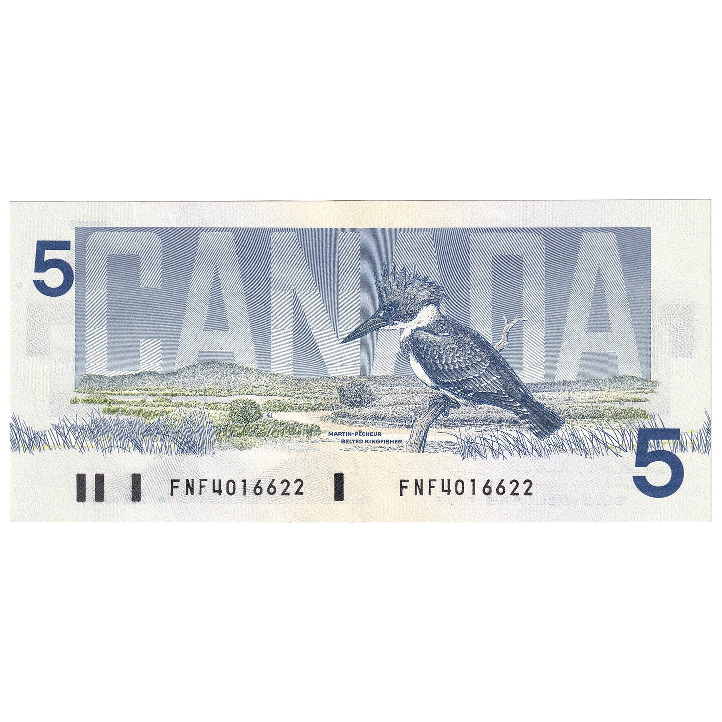 BC-56b 1986 Canada $5 Thiessen-Crow, FNF, AU