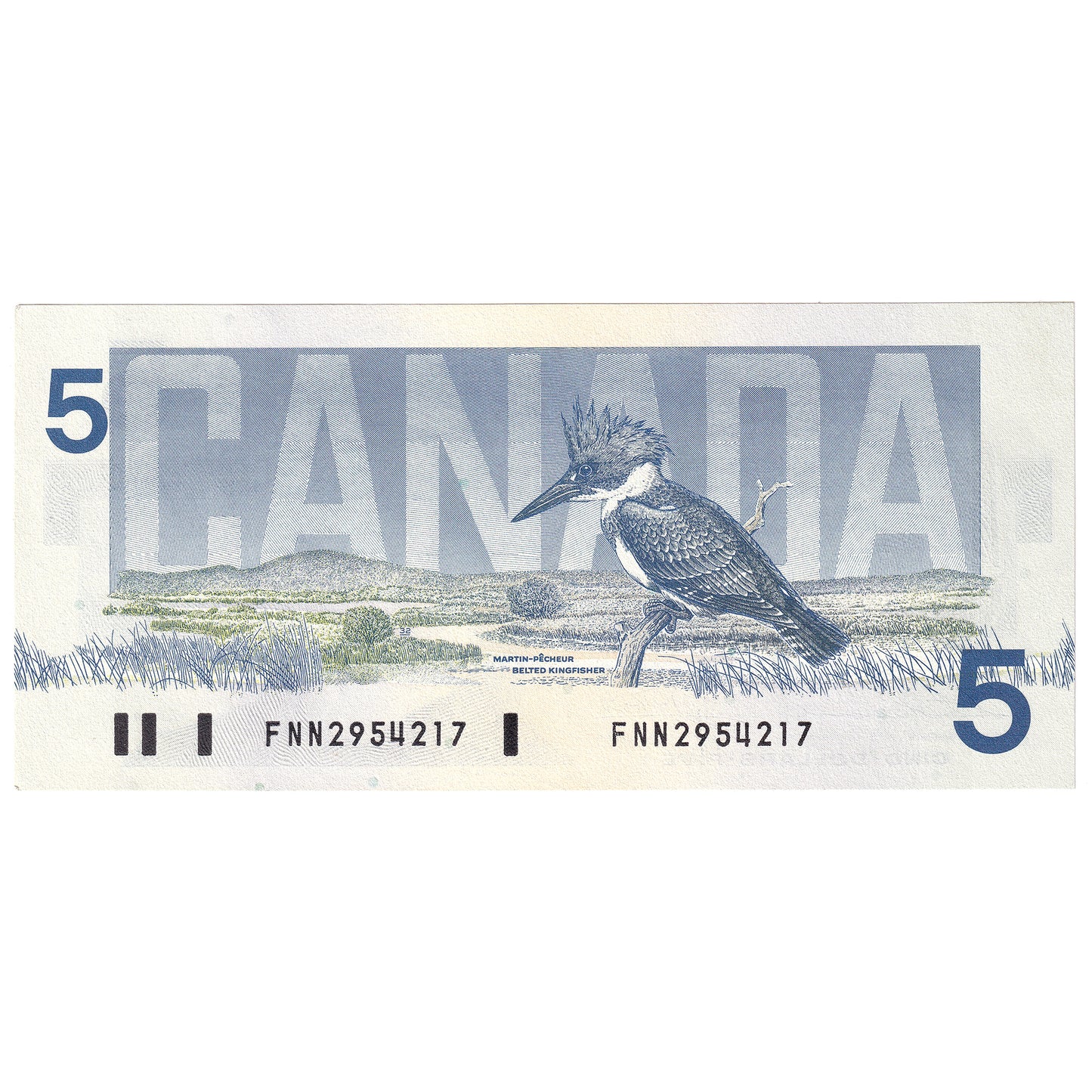 BC-56b 1986 Canada $5 Thiessen-Crow, FNN, AU-UNC