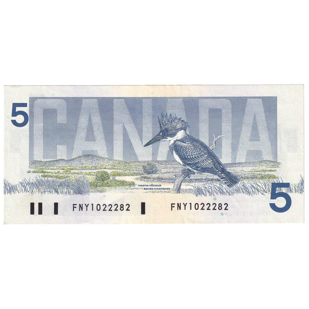 BC-56b 1986 Canada $5 Thiessen-Crow, FNY, AU