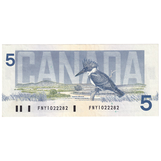 BC-56b 1986 Canada $5 Thiessen-Crow, FNY, AU
