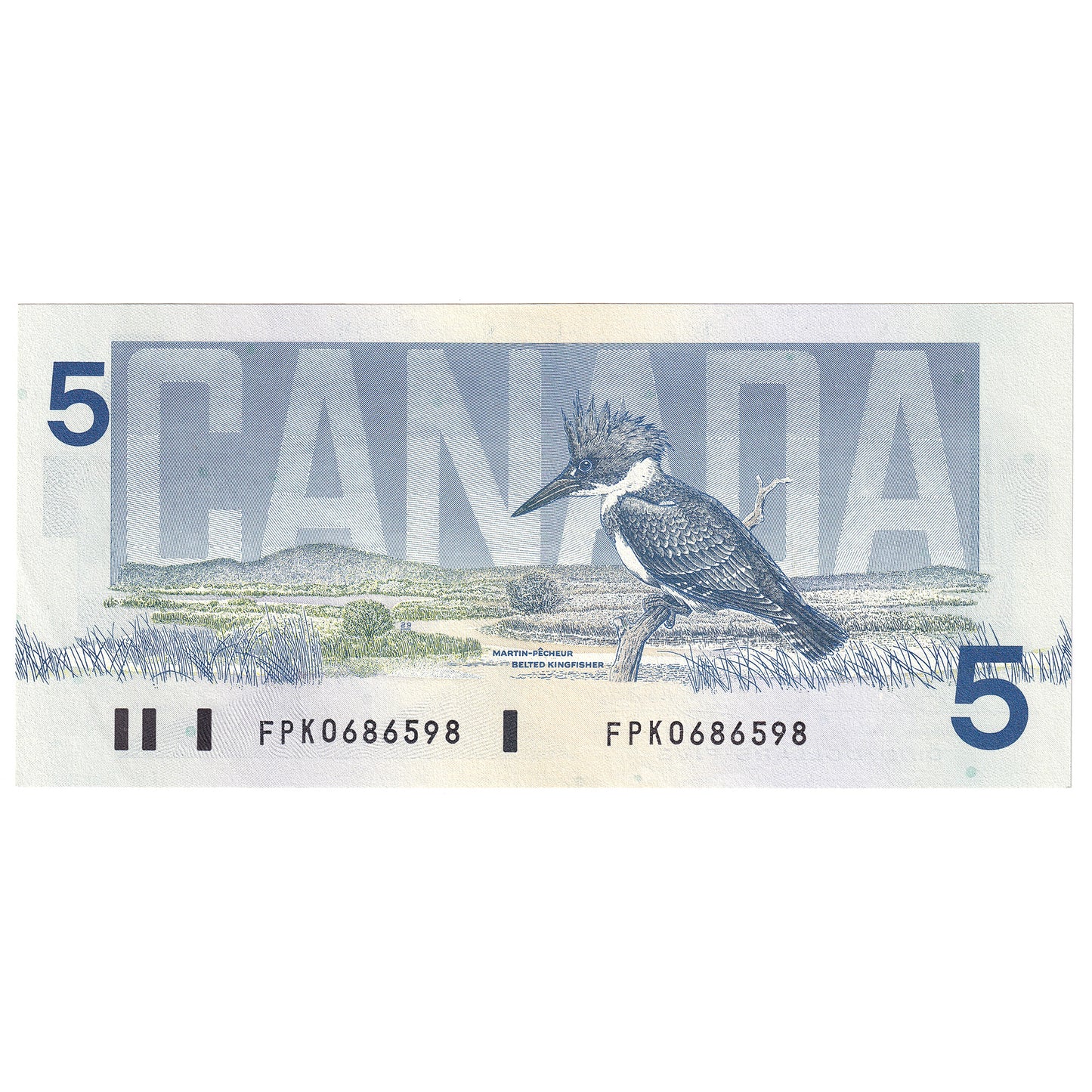 BC-56b 1986 Canada $5 Thiessen-Crow, FPK, AU-UNC