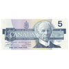 BC-56b 1986 Canada $5 Thiessen-Crow, FPK, AU-UNC