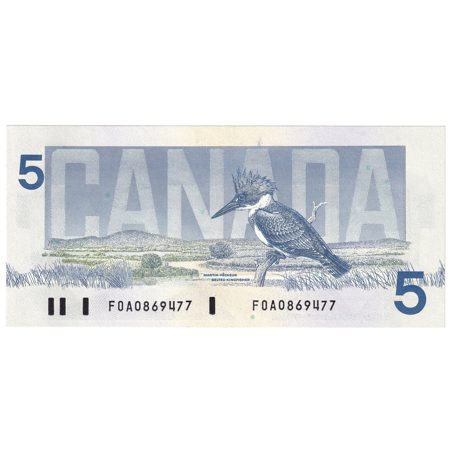 BC-56b 1986 Canada $5 Thiessen-Crow, FOA, CUNC