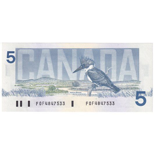BC-56b 1986 Canada $5 Thiessen-Crow, FOF, UNC