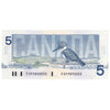 BC-56b 1986 Canada $5 Thiessen-Crow, FOP, CUNC