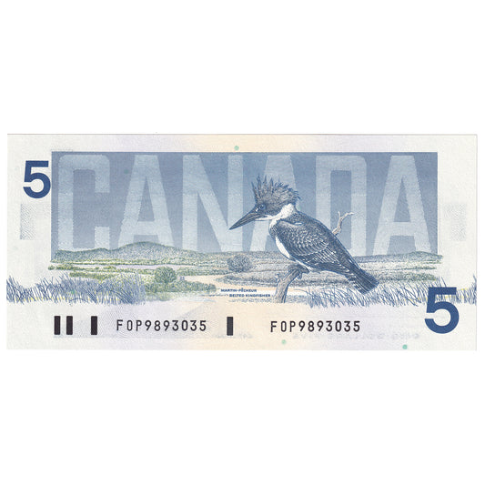 BC-56b 1986 Canada $5 Thiessen-Crow, FOP, CUNC