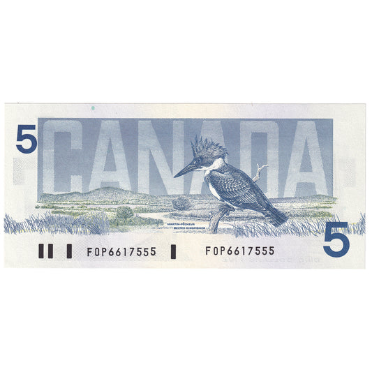 BC-56b 1986 Canada $5 Thiessen-Crow, FOP, UNC