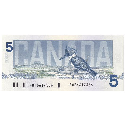BC-56b 1986 Canada $5 Thiessen-Crow, FOP, AU-UNC