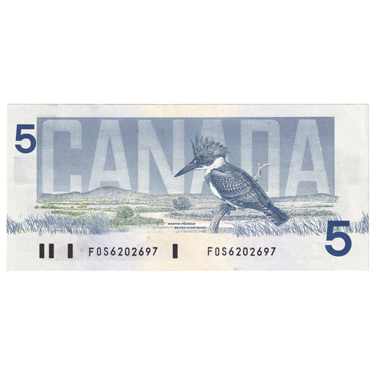 BC-56b 1986 Canada $5 Thiessen-Crow, FOS, AU