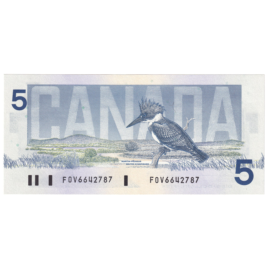 BC-56b 1986 Canada $5 Thiessen-Crow, FOV, UNC
