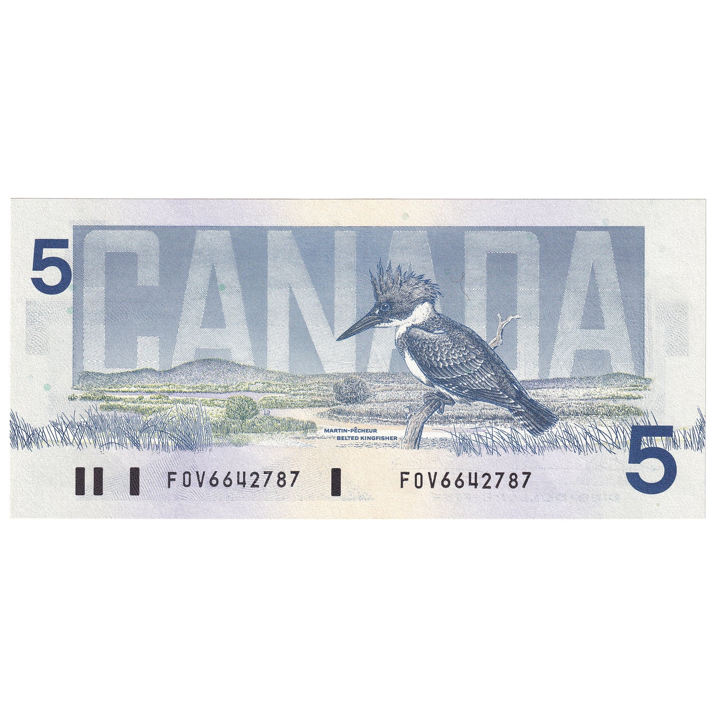 BC-56b 1986 Canada $5 Thiessen-Crow, FOV, UNC