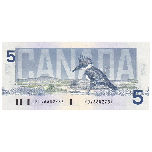 BC-56b 1986 Canada $5 Thiessen-Crow, FOV, UNC
