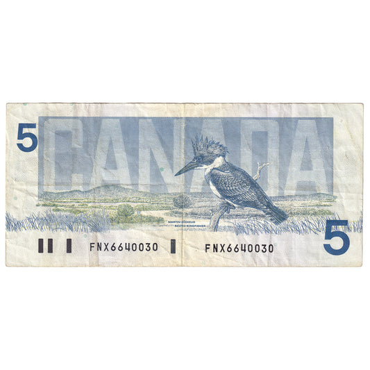 BC-56b 1986 Canada $5 Thiessen-Crow, FNX Below 7.08M, CIRC