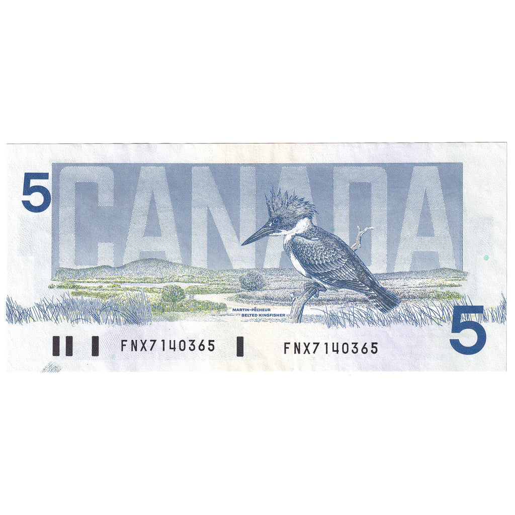 BC-56b 1986 Canada $5 Thiessen-Crow, FNX Above 7.08M, VF-EF
