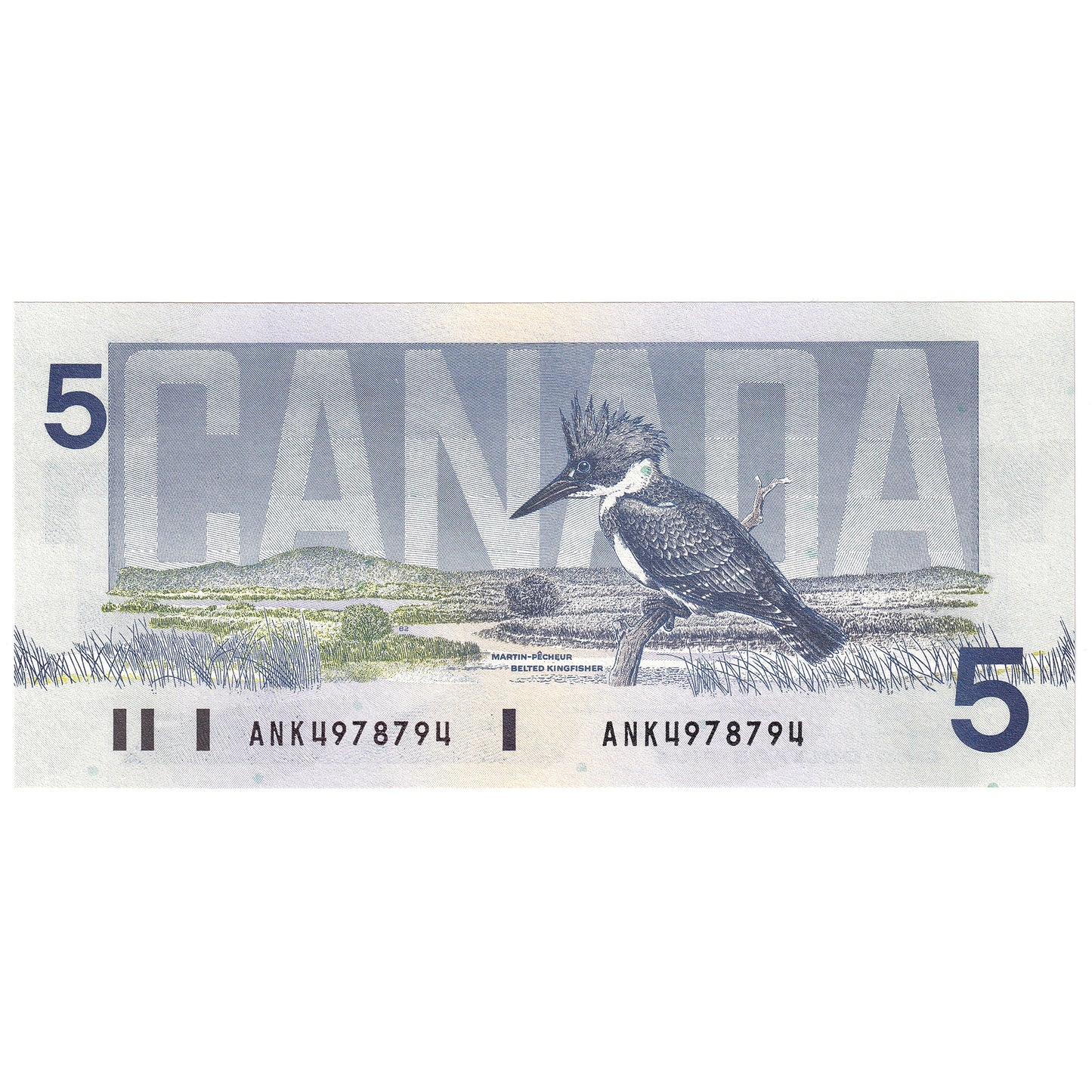 BC-56d-N1-iii 1986 Canada $5 Knight-Thiessen, 4 Digit RADAR ANK4978794, CUNC