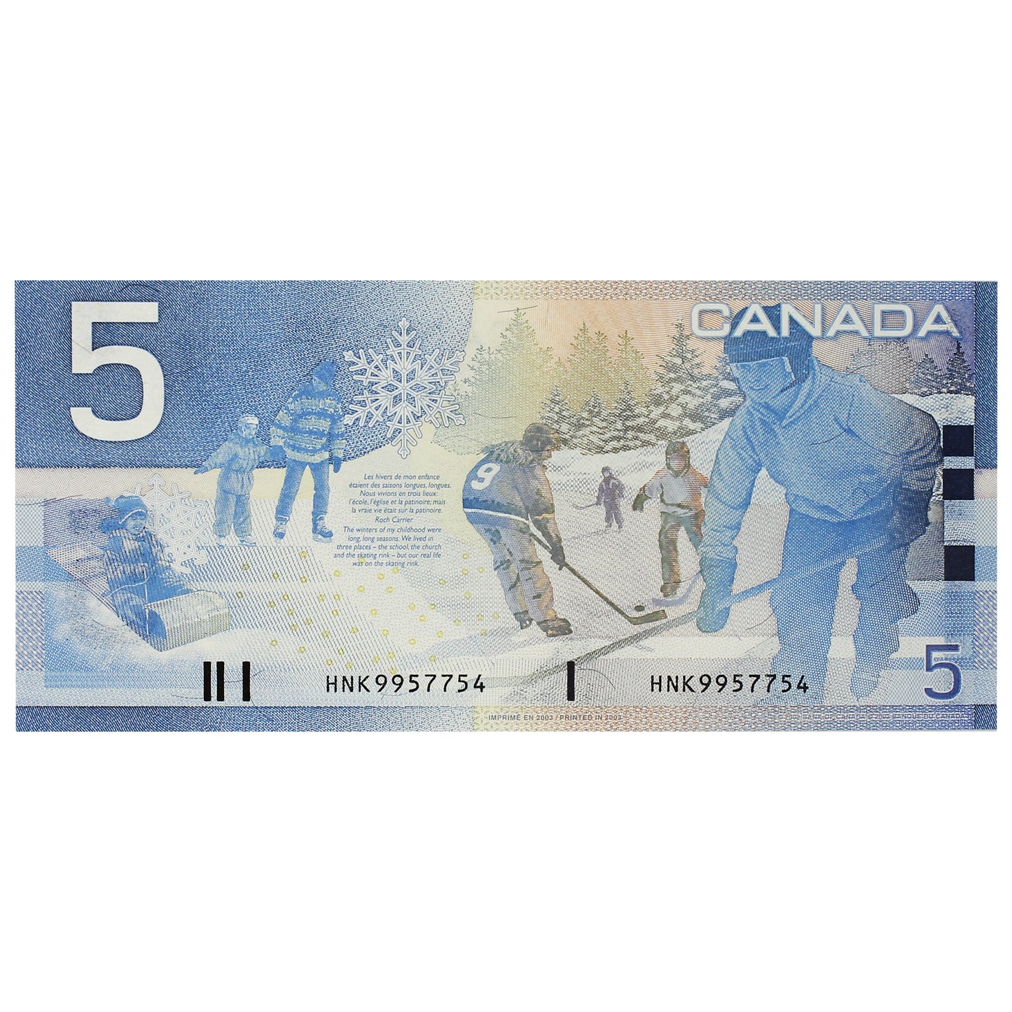 BC-62a-i 2003 Canada $5 Knight-Dodge, HNK, CUNC