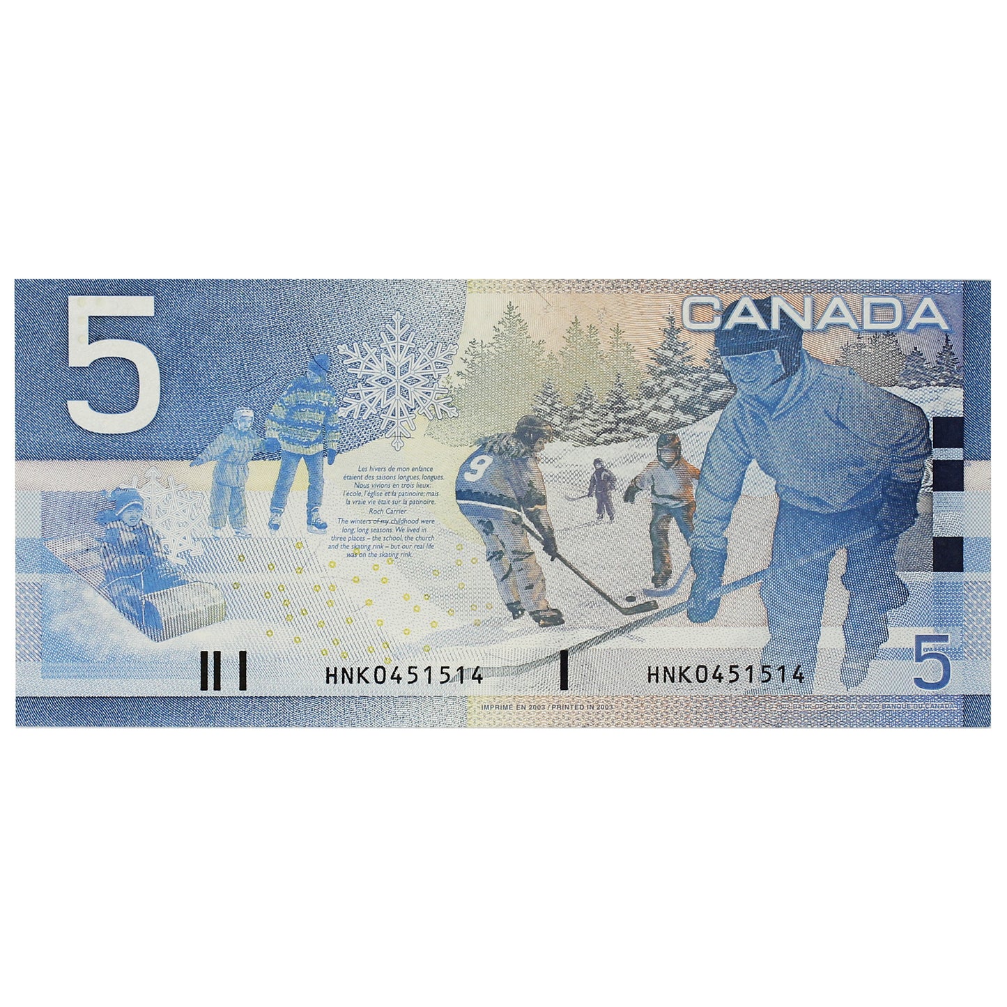BC-62a-i 2003 Canada $5 Knight-Dodge, HNK, UNC