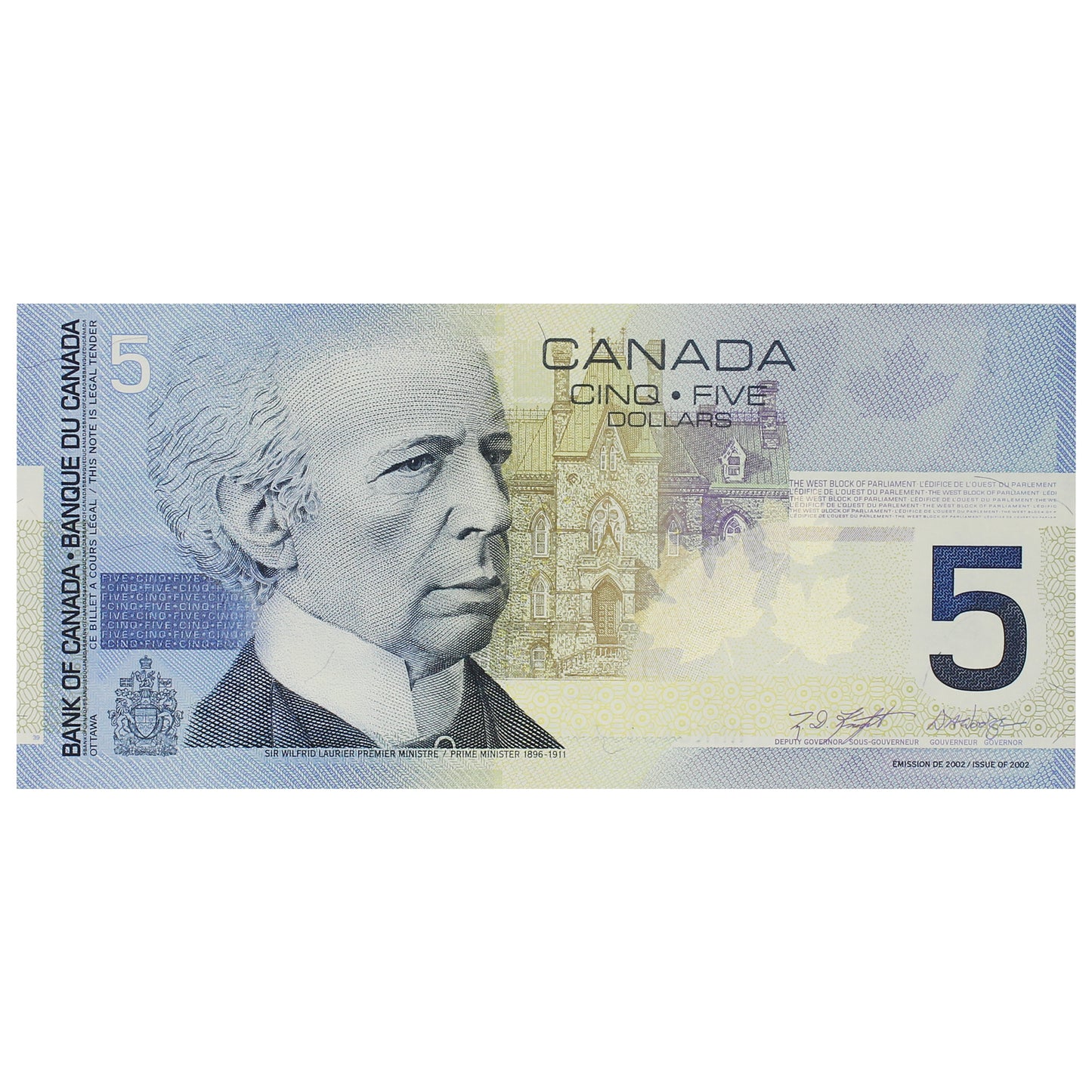 BC-62a-i 2003 Canada $5 Knight-Dodge, HNK, UNC