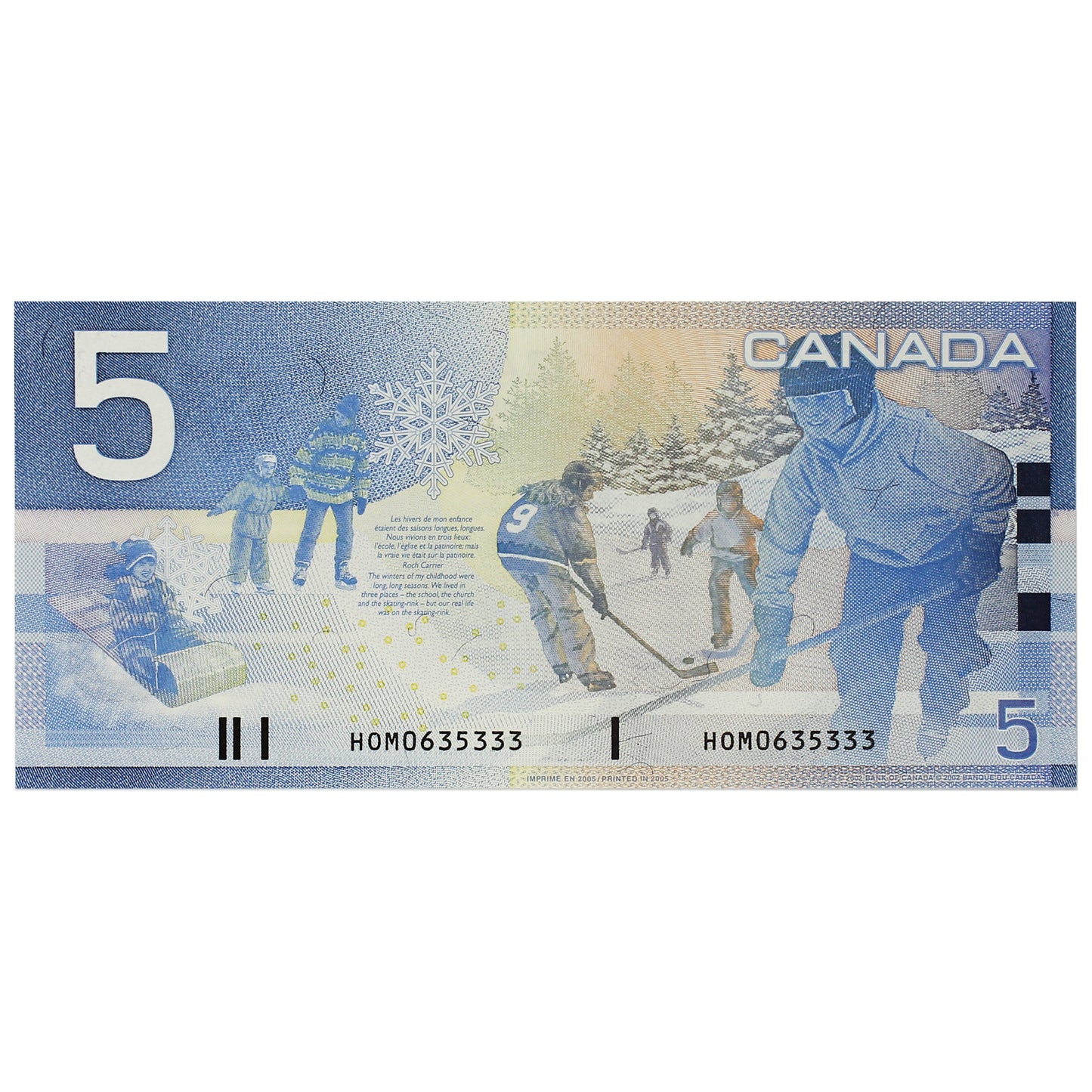 BC-62b 2005 Canada $5 Jenkins-Dodge, HOM, UNC